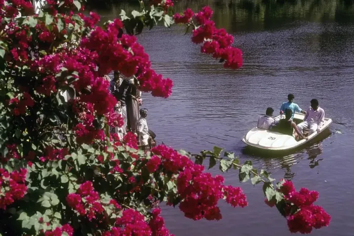 Framed Print : Boating in Mayem lake, Goa an ideal picnic spot