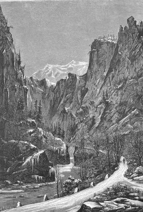 Framed Print : The Bode Valley in winter, ten kilometre long