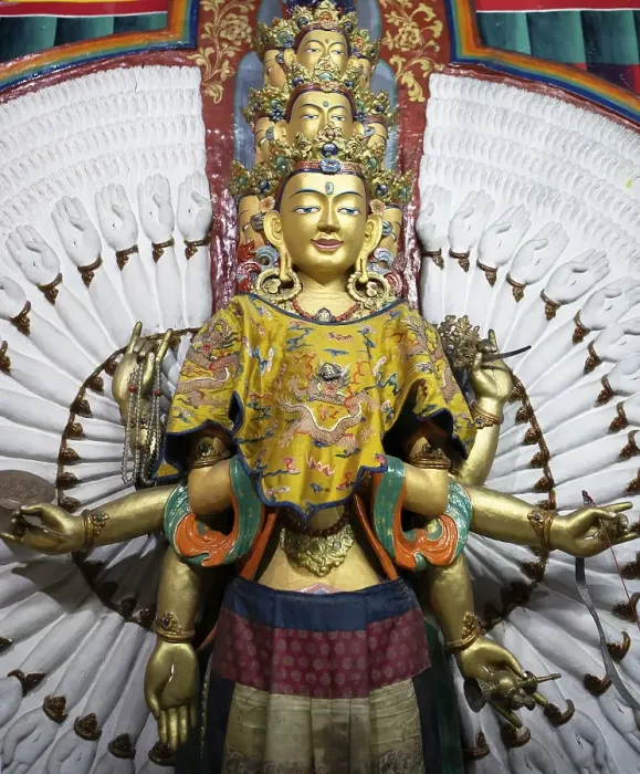Framed Print : Bodhisattva of Compassion, Sankar Monastery or Gompa