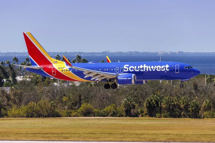 Framed Print : A Boeing 737-8 MAX aircraft of Southwest Airlines with the registration number N8704Q at Tampa Airport Framed Print : A Boeing 737-8 MAX aircraft of Southwest Airlines with the registration number N8704Q at Tampa Airport