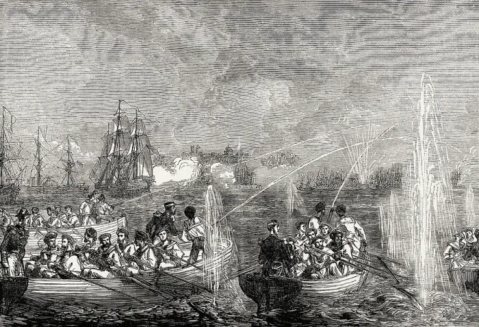 Framed Print : The Bombardment of Odesa on 6 April 1854