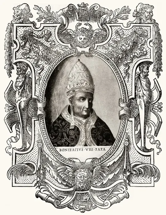 Framed Print : Boniface VIII, was Pope from 1294 to his death in 1303 Framed Print : Boniface VIII, was Pope from 1294 to his death in 1303