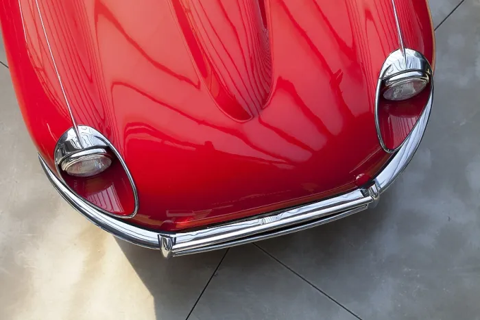 Framed Print : Bonnet and bumper of a Jaguar E-Type Framed Print : Bonnet and bumper of a Jaguar E-Type