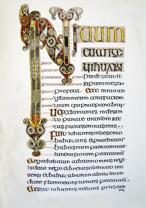 Framed Print : The Book of Durrow is a medieval illuminated manuscript gospel book in the Insular art style