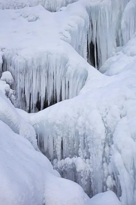 Framed Print : Bora del Nivolet, ice formations and icicles on waterfall of frozen river in winter Framed Print : Bora del Nivolet, ice formations and icicles on waterfall of frozen river in winter
