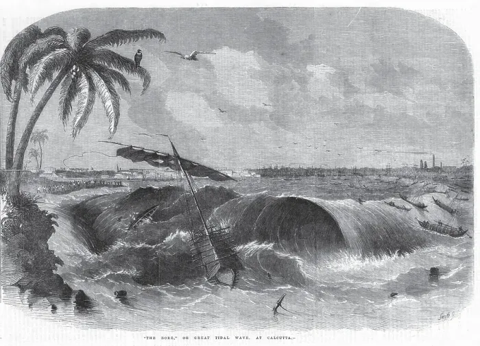 Framed Print : The Bore or Great Tidal Wave at Calcutta, West Bengal, India, As ia