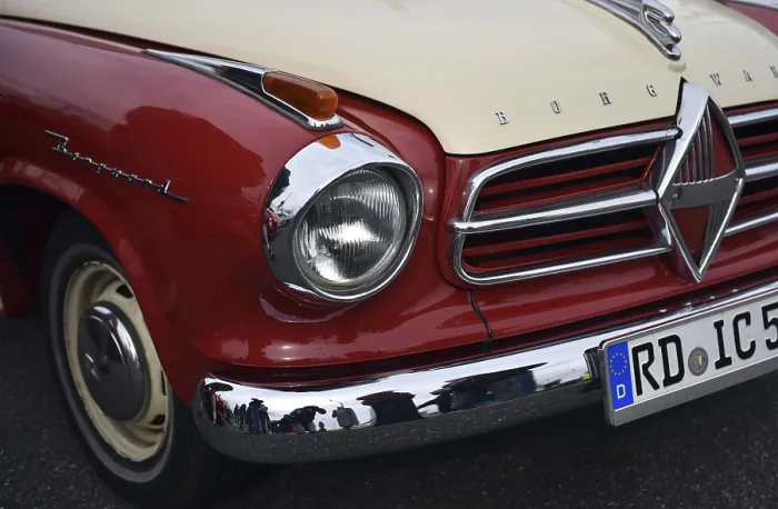 Framed Print : Borgward Isabella at classic car meeting in Busum