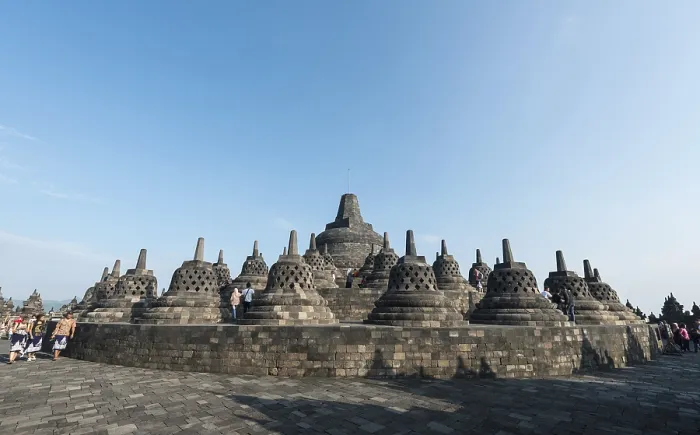 Framed Print : Borobudur temple, stupas, Borobudur