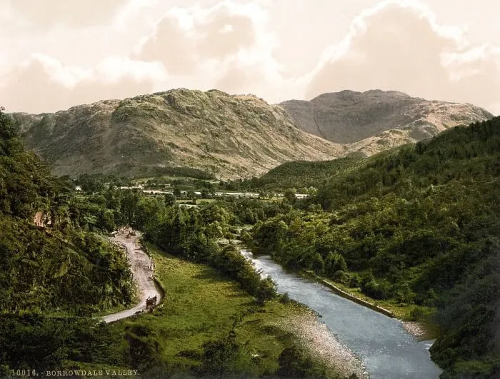 Framed Print : Borrowdale valley seen from Bowder Stone