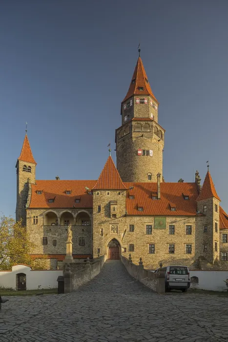 Framed Print : Bouzov Castle is an early 14th-century fortress first mentioned in 1317