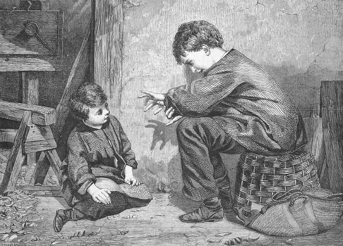 Framed Print : Boy entertains his little sister with shadow play with his fingers Framed Print : Boy entertains his little sister with shadow play with his fingers