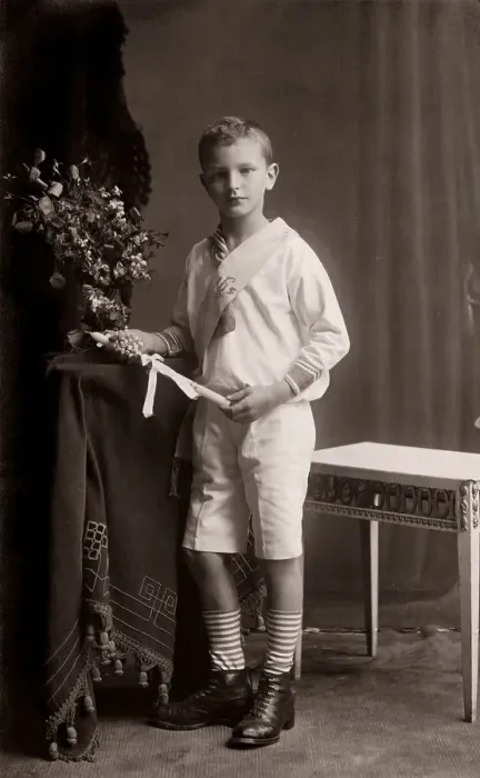 Framed Print : Boy during his First Communion