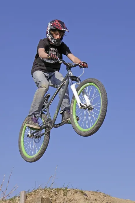 Framed Print : Boy on a mountain bike Framed Print : Boy on a mountain bike