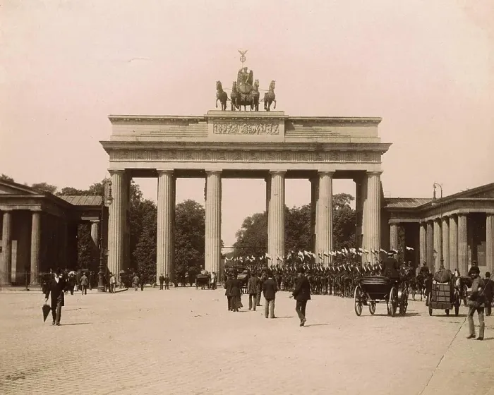Framed Print : Brandenburg Gate in Berlin, c. 1900