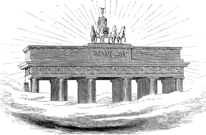Framed Print : The Brandenburg Tor from 1770-71 in splendour and glory Framed Print : The Brandenburg Tor from 1770-71 in splendour and glory