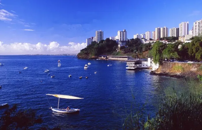 Framed Print : Brazil: The bay and coastline of Salvador de Bahia Framed Print : Brazil: The bay and coastline of Salvador de Bahia