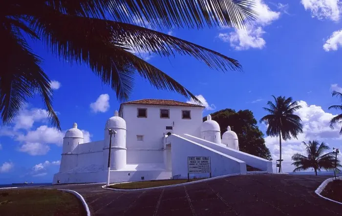 Framed Print : Brazil: The dutch fort Mont Serrat in Salvador de Bahia, where the colonisation of the continent begun