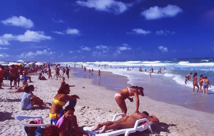 Framed Print : Brazil: Praia da Futuro in the town of Fortalezza in Ceara
