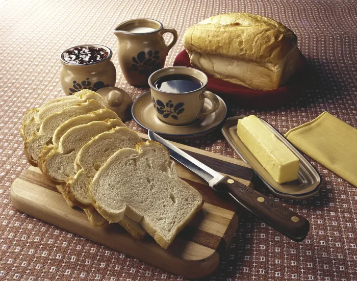 Framed Print : Breakfast Food, Bread With Butter