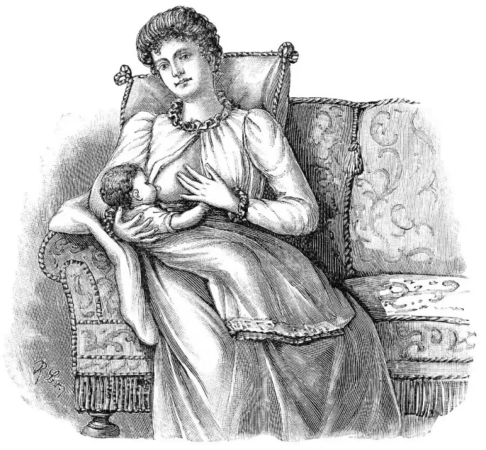 Framed Print : Breastfeeding, historical illustration from: Anna Fischer Dueckelmann