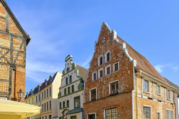 Framed Print : Brewhouse am Lohberg, a heritage-protected medieval half-timbered building from 1452