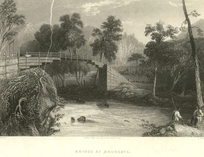 Framed Print : Bridge at Bhurkote, India, Asia