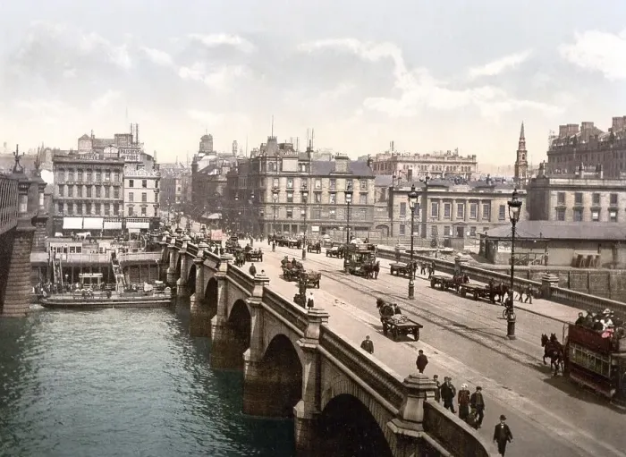 Framed Print : Bridge Glasgow bridge, also known as Jamaica bridge of Glasgow