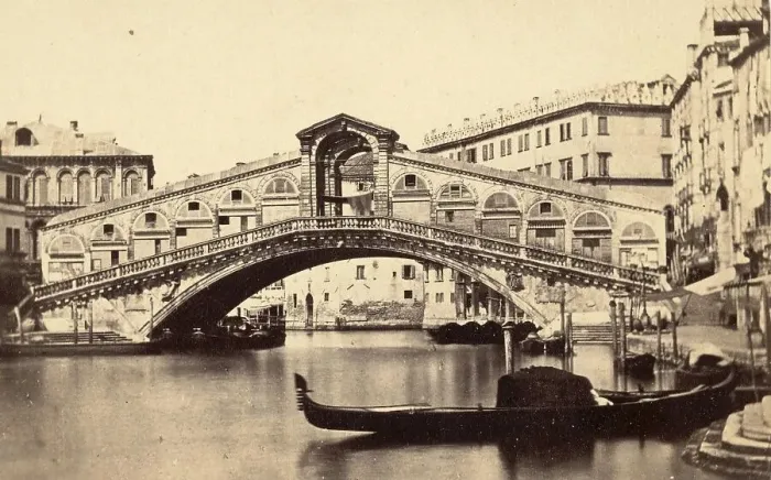 Framed Print : Bridge S. Rialto, 1870, Venice