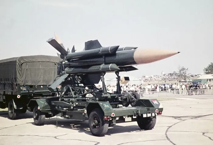 Framed Print : Bristol Bloodhound surface-to-air missile system, Farnborough Airshow, Hampshire, England, UK September 1960