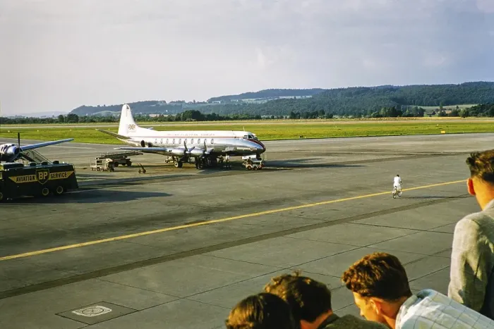 Framed Print : British European Airlines aircraft G AMCG, Vickers Viscount 630, Kloten Airport, Zurich, Switzerland, 1950s, Europe Framed Print : British European Airlines aircraft G AMCG, Vickers Viscount 630, Kloten Airport, Zurich, Switzerland, 1950s, Europe