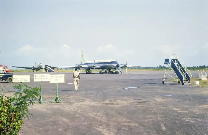 Framed Print : British United Airways Bristol Britannia aircraft, Kotoka International Airport, Accra, Ghana, West Africa 1963 1964, Africa Framed Print : British United Airways Bristol Britannia aircraft, Kotoka International Airport, Accra, Ghana, West Africa 1963 1964, Africa