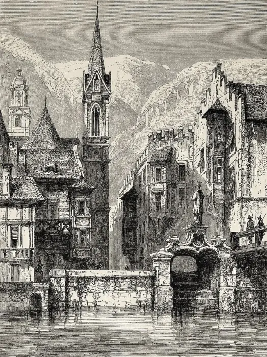 Framed Print : Brixen, South Tyrol in northern Italy