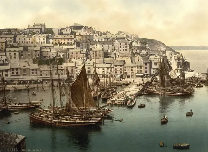 Framed Print : Brixham, Small Town in the South West of England Framed Print : Brixham, Small Town in the South West of England