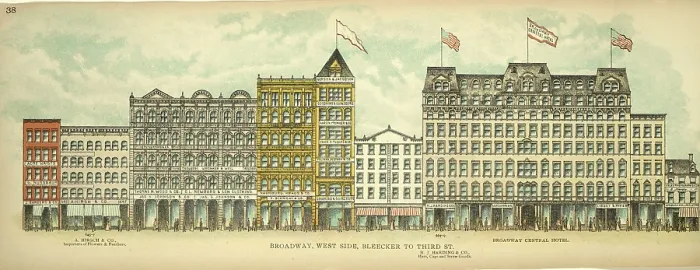 Framed Print : Broadway, West Side, Bleecker to Third Street Framed Print : Broadway, West Side, Bleecker to Third Street