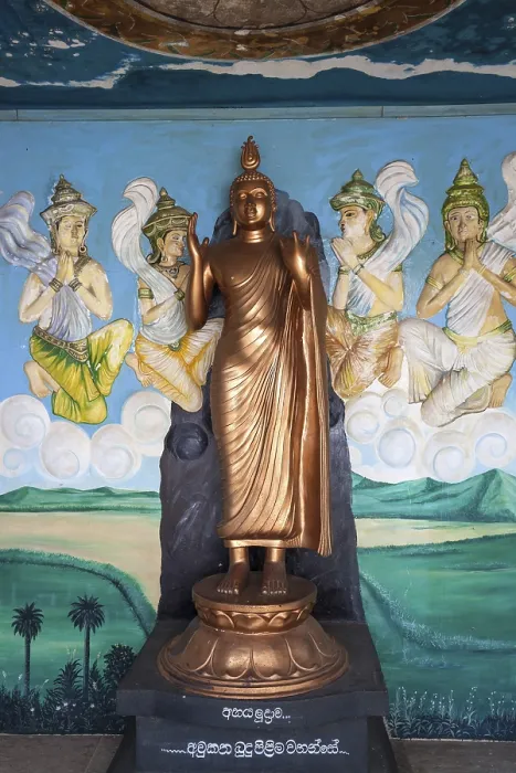 Framed Print : Bronze Buddha statue, Standing Buddha