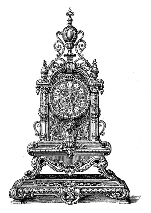 Framed Print : Bronze grandfather clock in the style of Henry II Framed Print : Bronze grandfather clock in the style of Henry II