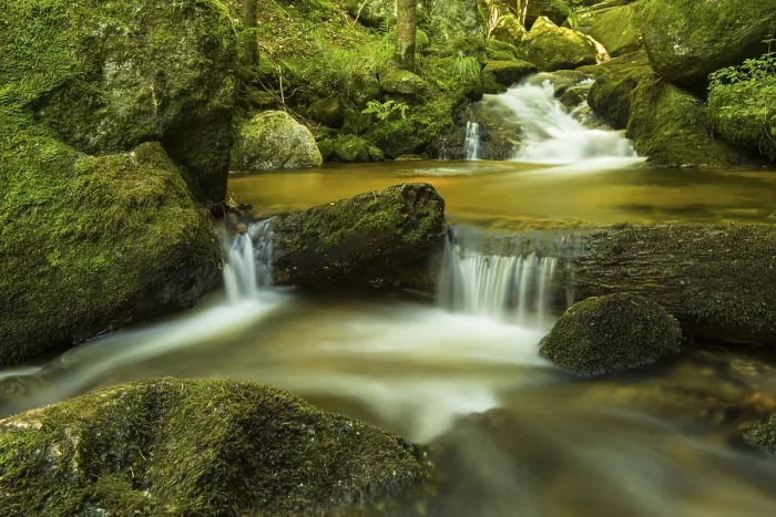 Framed Print : Brook through Ysperklamm Gorge