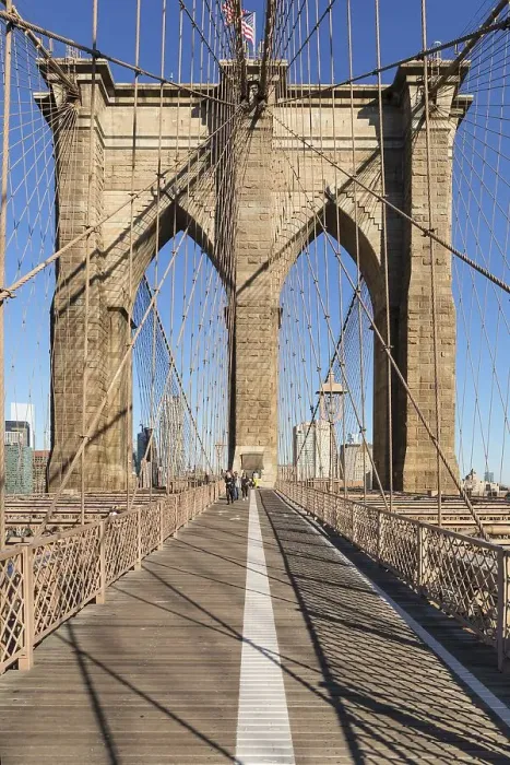 Framed Print : Brooklyn Bridge with Manhattan skyline