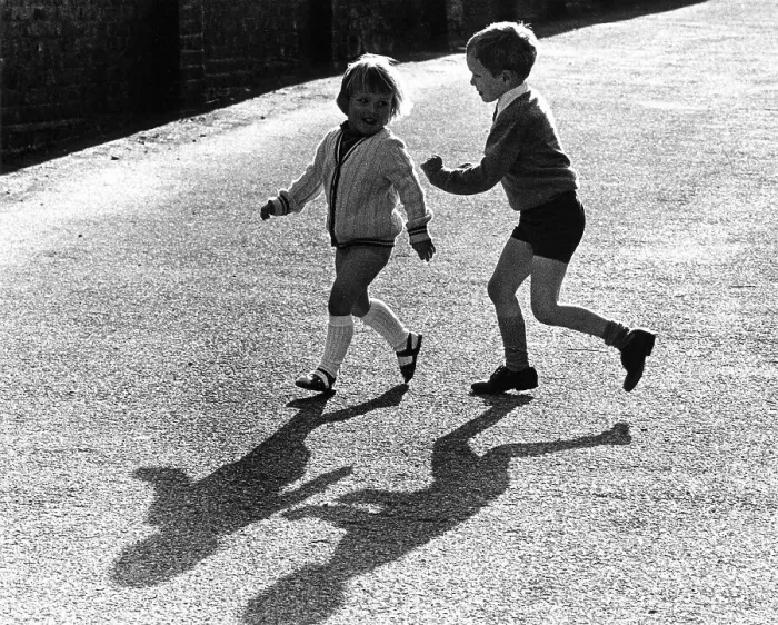 Framed Print : Brother and sister play together Framed Print : Brother and sister play together