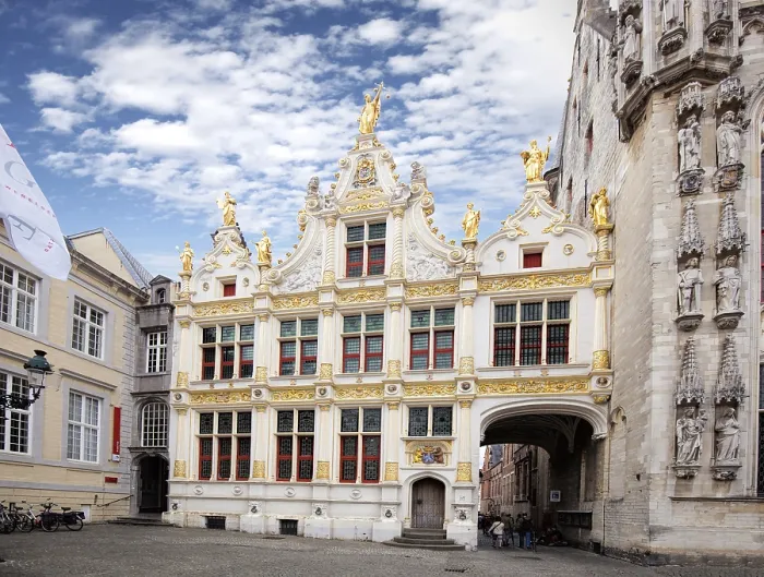 Framed Print : Bruges, medieval facades of the Chancery (Court of Justice)
