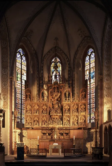 Framed Print : Bruggemann altar in the choir, St