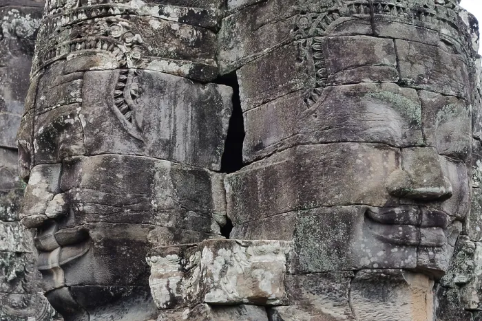 Framed Print : Buddha faces, Bayon Temple, Angkor Wat