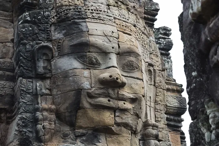 Framed Print : Buddha faces, Bayon Temple, Angkor Wat