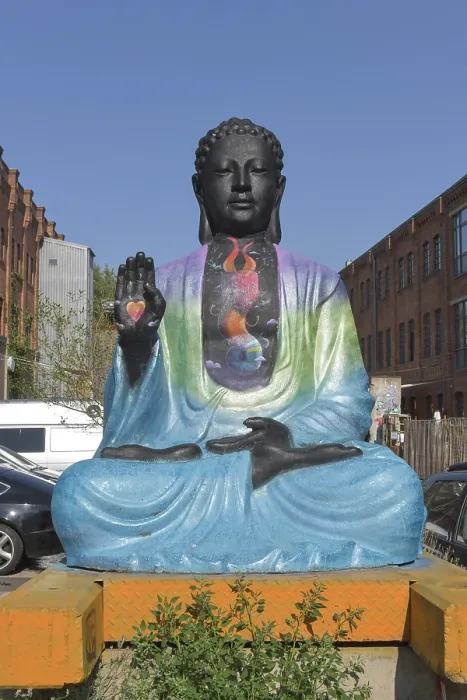 Framed Print : Buddha figure, Koepenicker Strasse