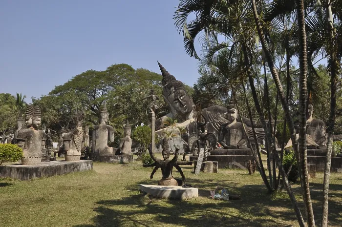 Framed Print : Buddha park near vientiane, laos