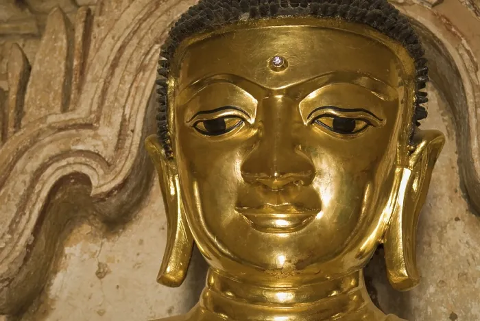 Framed Print : Buddha representation at Bagan, Myanmar