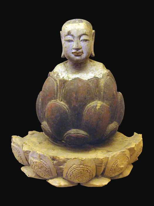 Framed Print : The Buddha rising up from lotus