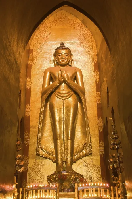 Framed Print : Buddha statue, Ananda Temple, Bagan