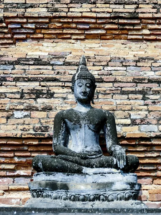 Framed Print : Buddha statue in ayutthaya thailand