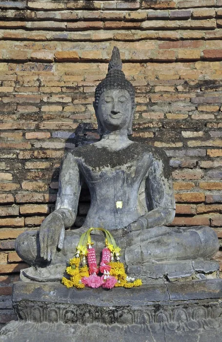 Framed Print : Buddha statue, Bhumispara-mudra